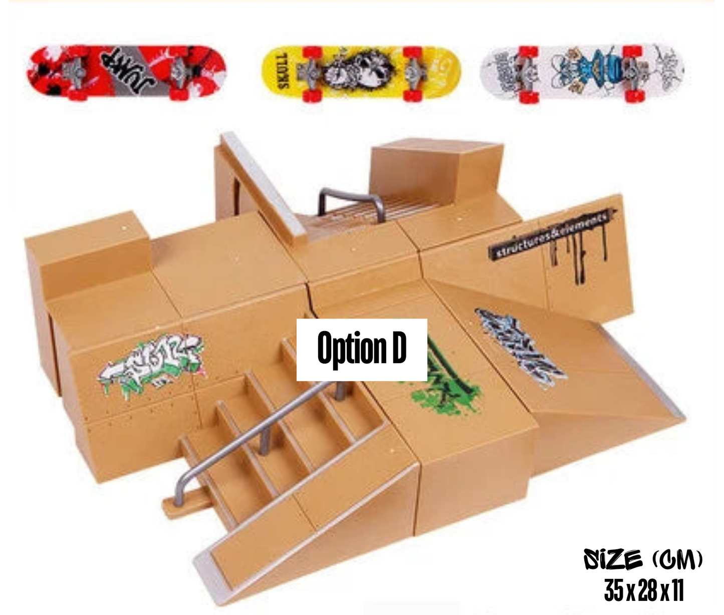 Lee Rail Finger Skateboarding Skate Parks & Finger Skateboards