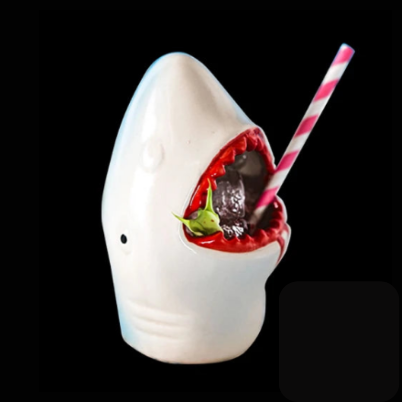 Shark Head Hawaii Ceramic Tiki Cup