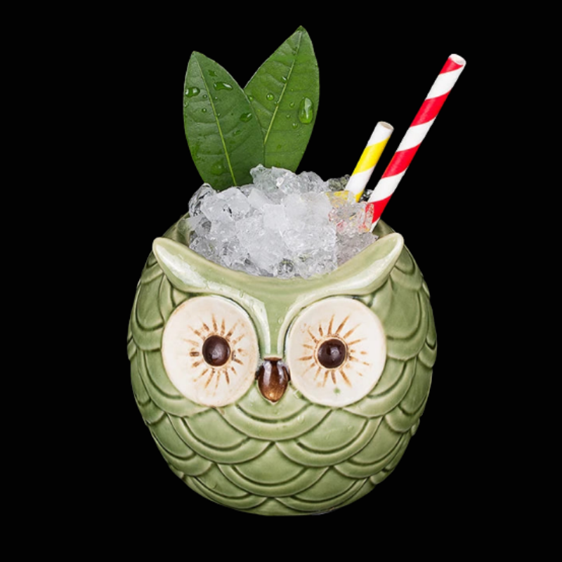 Bright Owl Hawaii Ceramic Tiki Cup