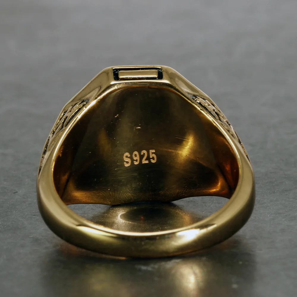 Vampire Rings With Natural Lapis Lazuli Stone & Ring Cases
