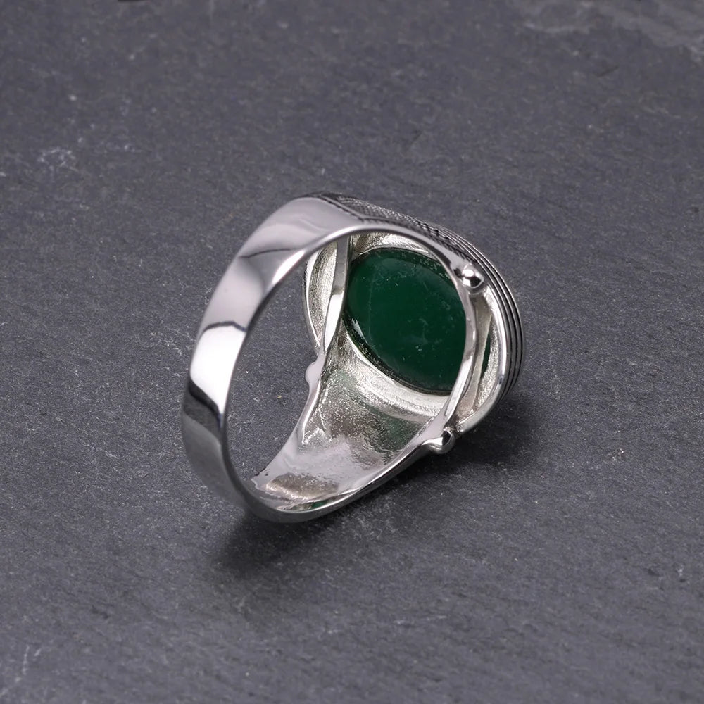 Sterling Silver Agate Ottoman Rings