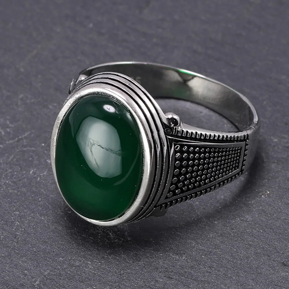 Sterling Silver Agate Ottoman Rings
