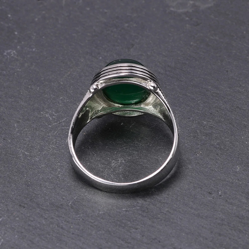 Sterling Silver Agate Ottoman Rings