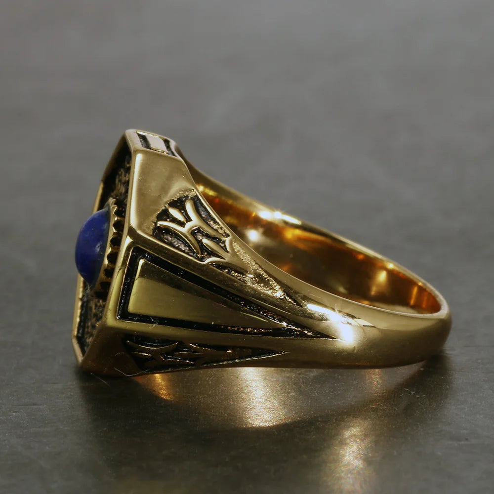 Vampire Rings With Natural Lapis Lazuli Stone & Ring Cases