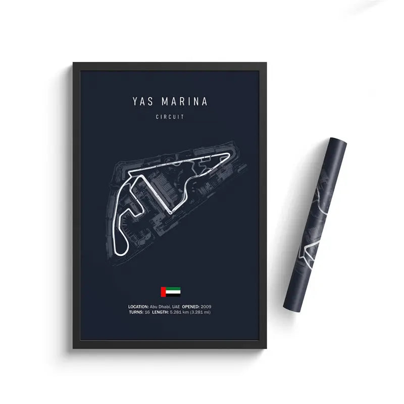 Yas Marina Circuit - F1 Race Track Print