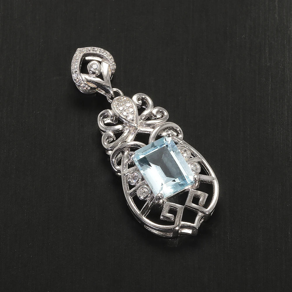 Sky Blue Topaz Pendant