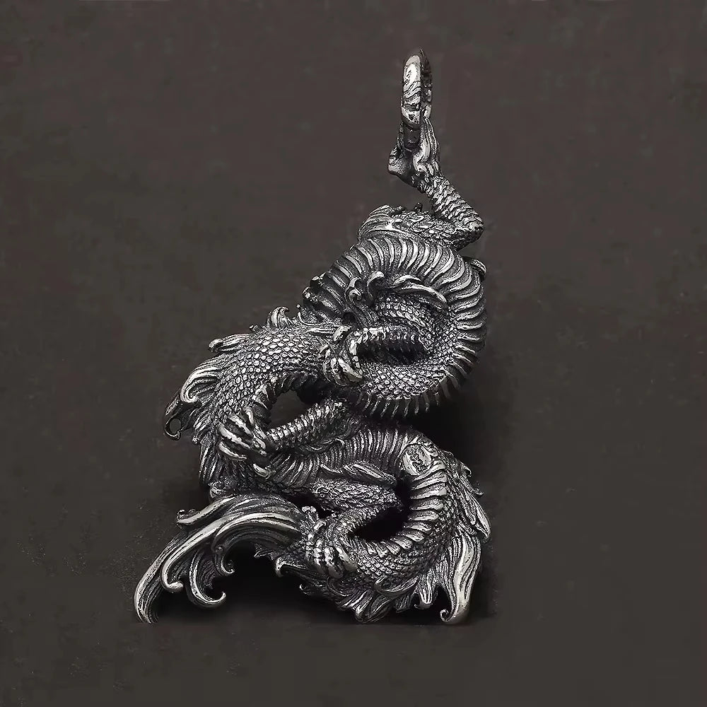 Sterling Silver Dragon Amulet