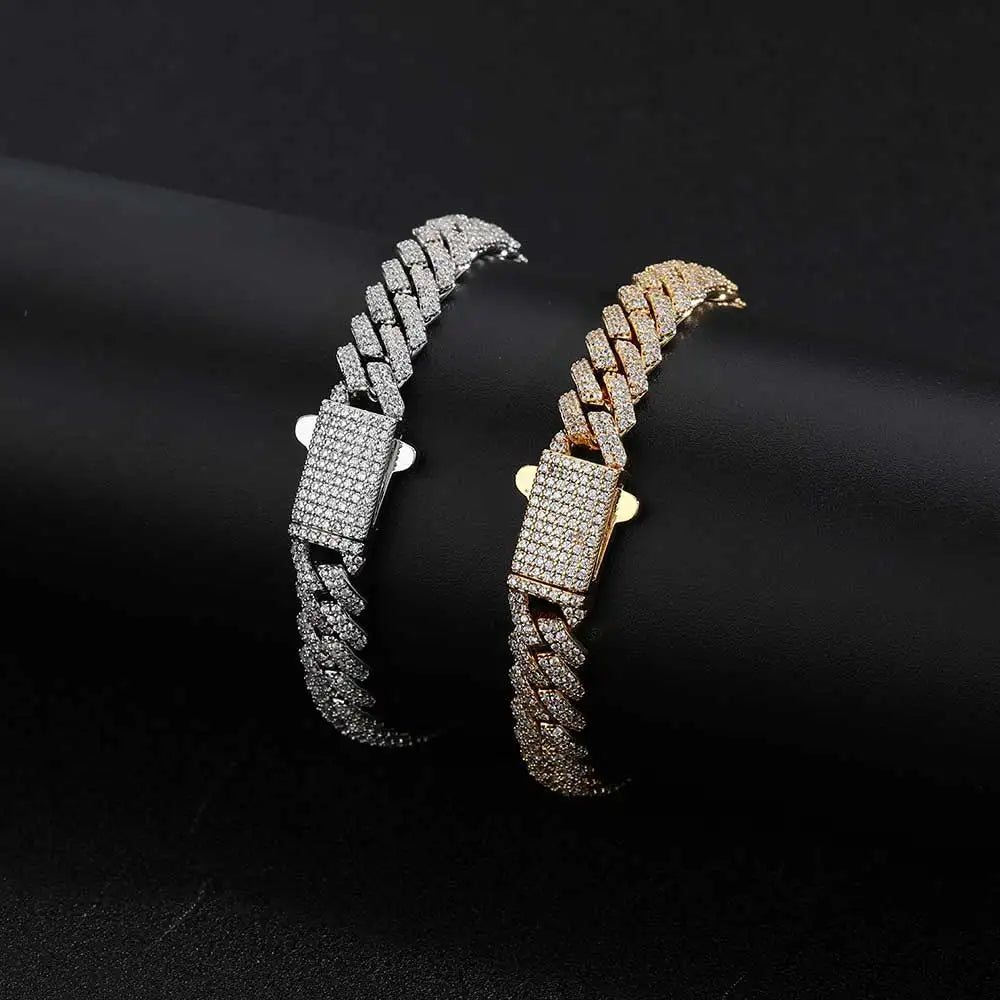Cubic Zirconia Cuban Link Chains & Bracelets