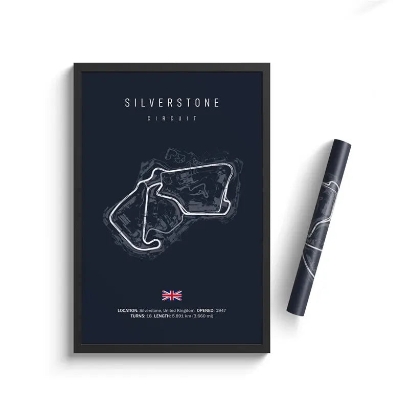 Silverstone Circuit - F1 Race Track Print