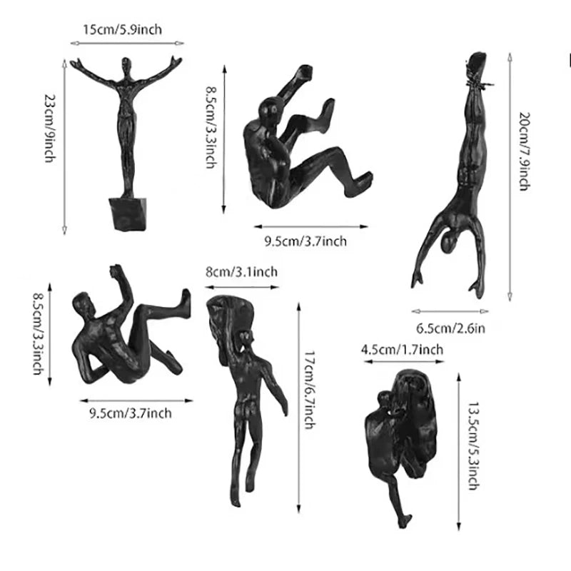 Rock Climber Wall Sculptures
