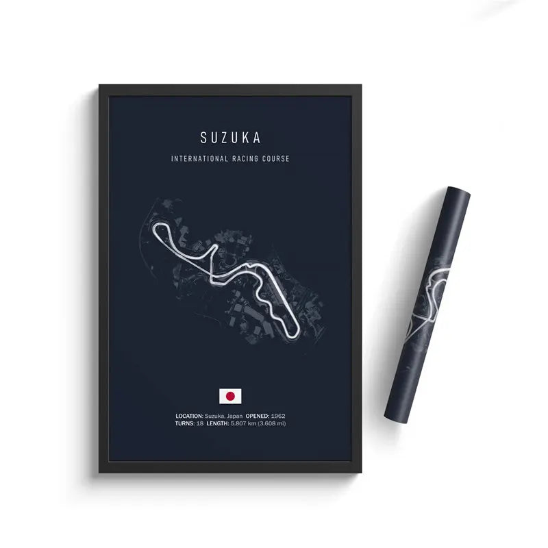 Suzuka Circuit - F1 Race Track Print