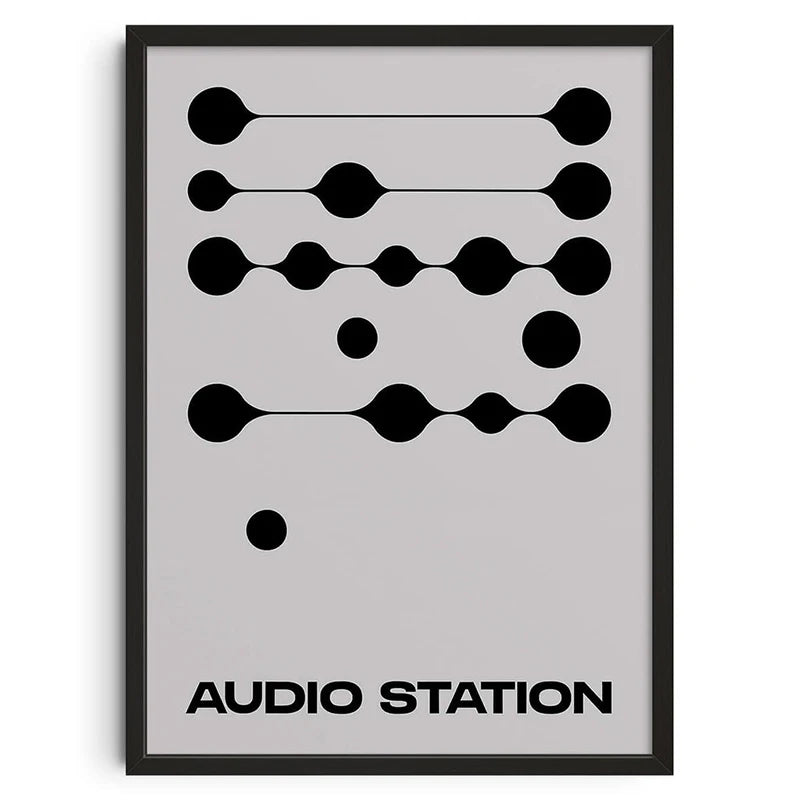 Audio station - Vintage Retro Abstract Print Poster