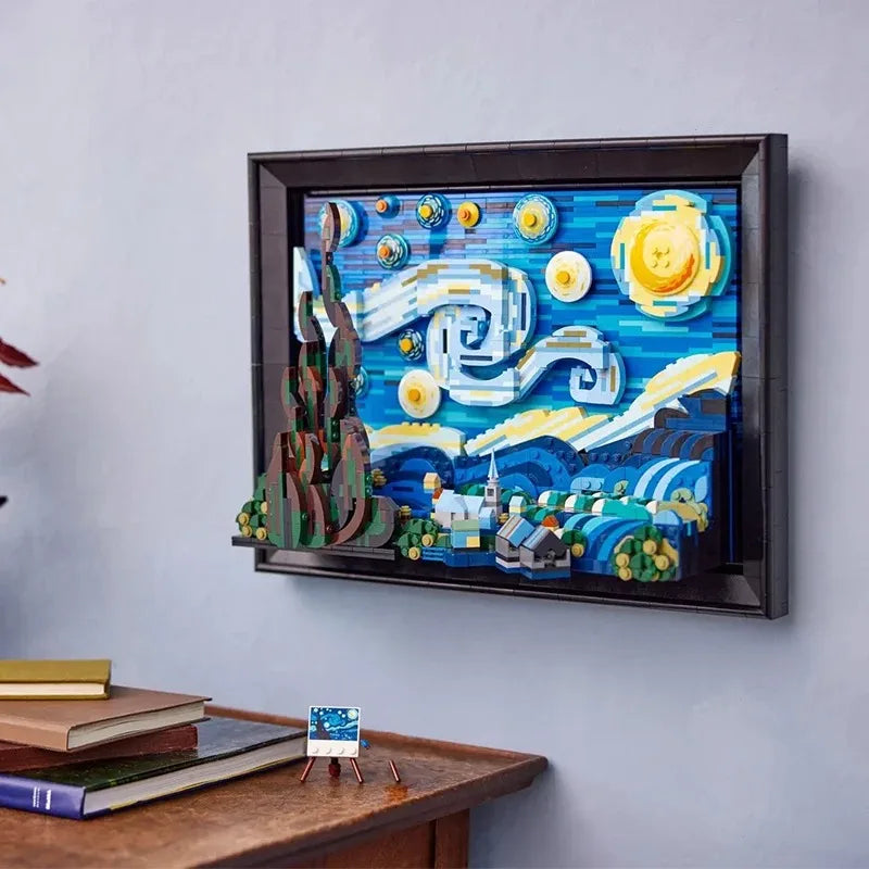 2316 PCS Vincent Van Gogh 'The Starry Night' Art Craft Assemble Bricks