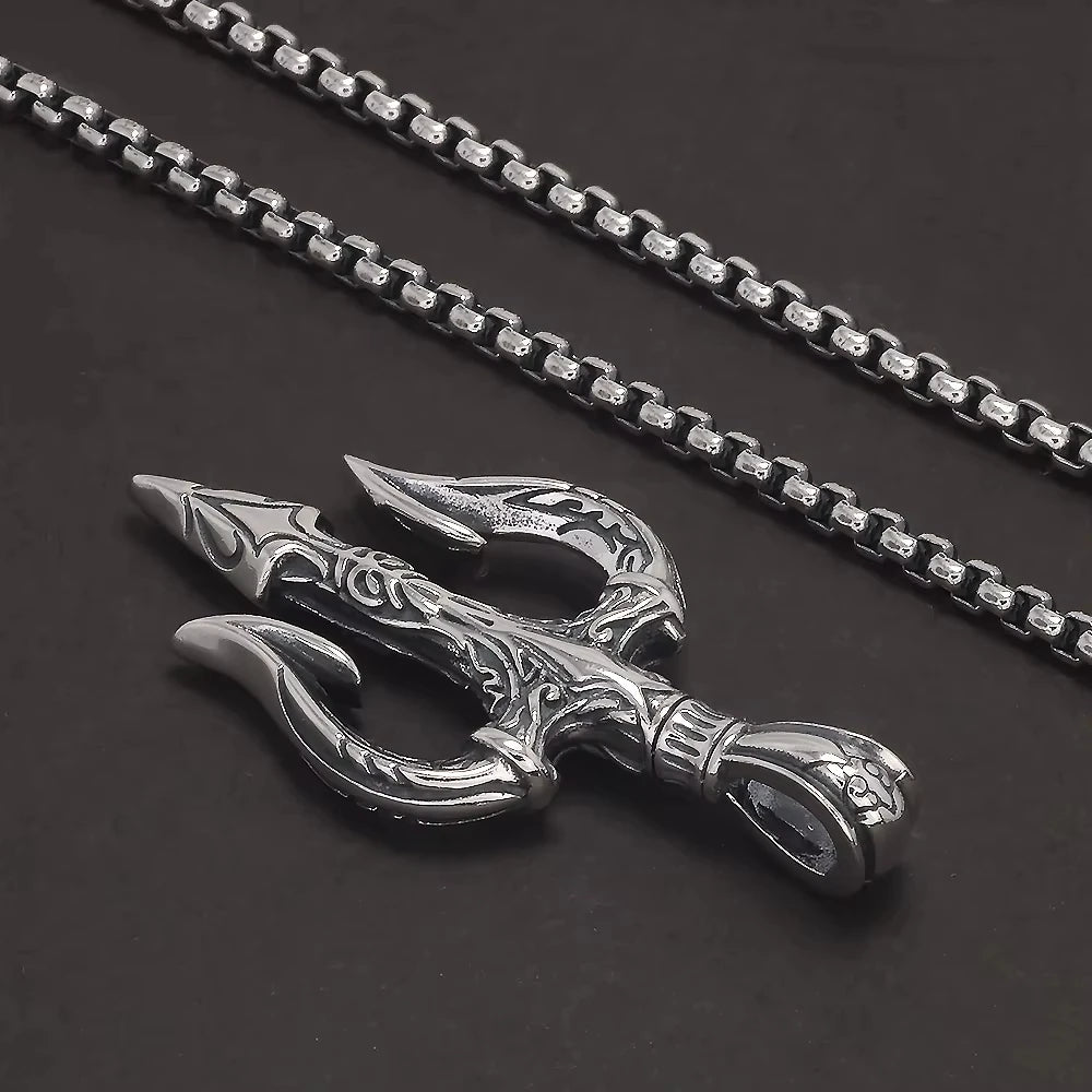 Neptune's Trident Pendant and Necklace