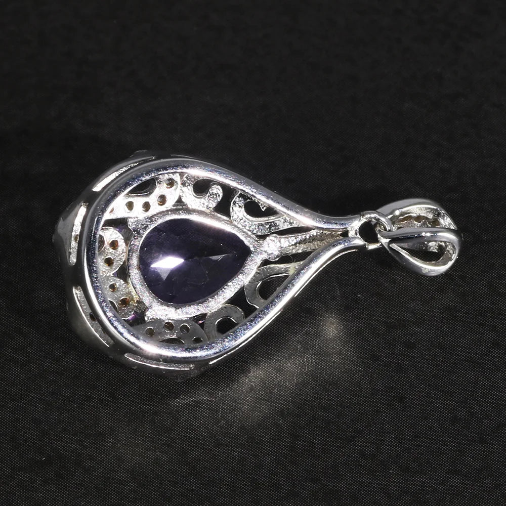 Amethyst Water Drop Pendant