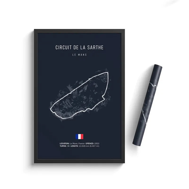 Circuit De La Sarthe - F1 Race Track Print