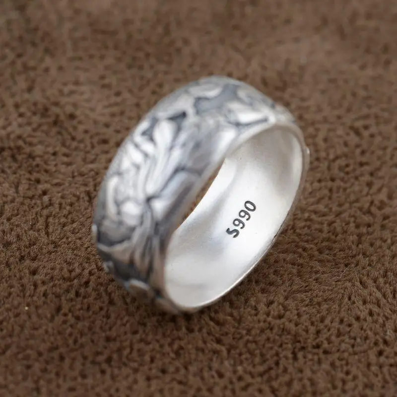 Silver Lotus Ring