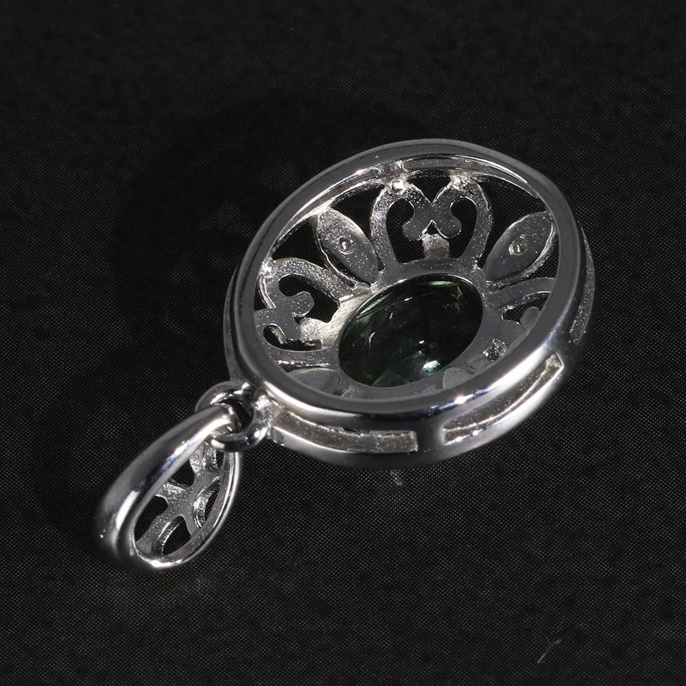 Green Natural Topaz Pendant