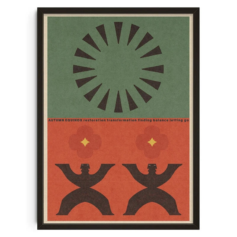 Flower candle - Vintage Retro Abstract Print Poster