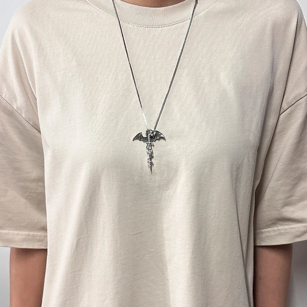 Dragon & Sword Dragon Pendant and Necklace