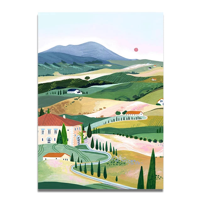 The valley - Travel Art Print Poster