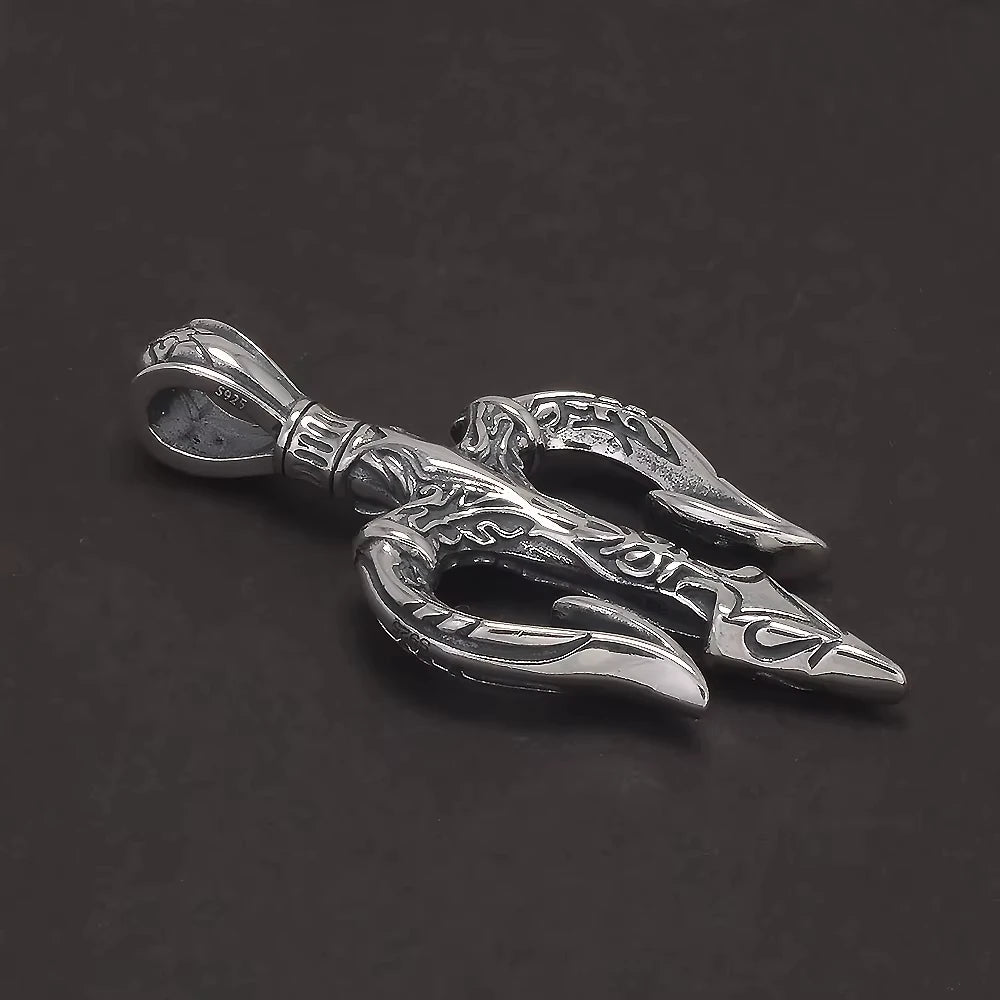 Neptune's Trident Pendant and Necklace
