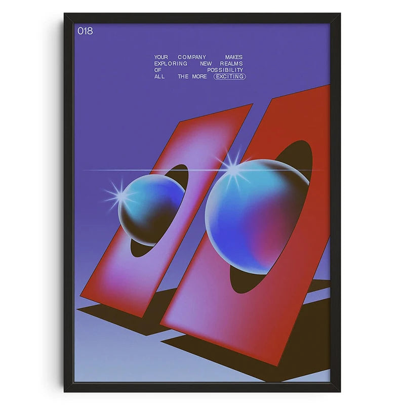 Astral - Vintage Retro Abstract Print Poster