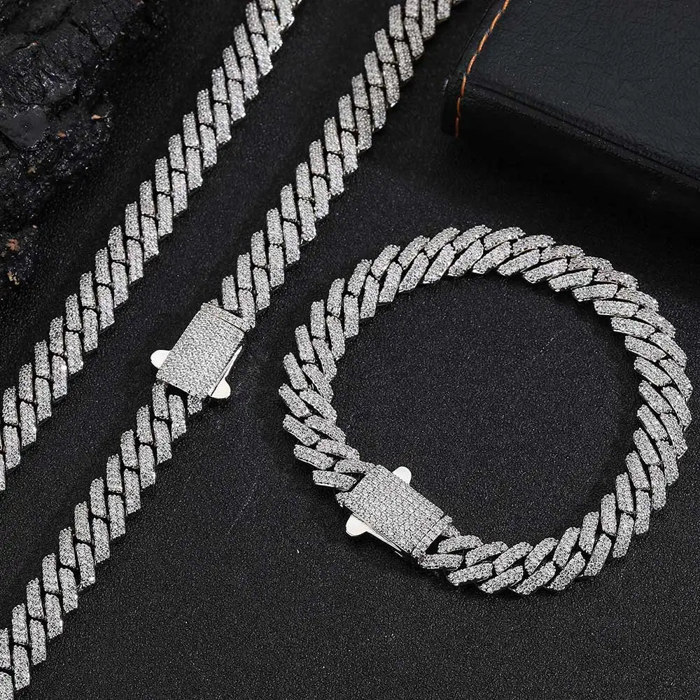 Cubic Zirconia Cuban Link Chains & Bracelets
