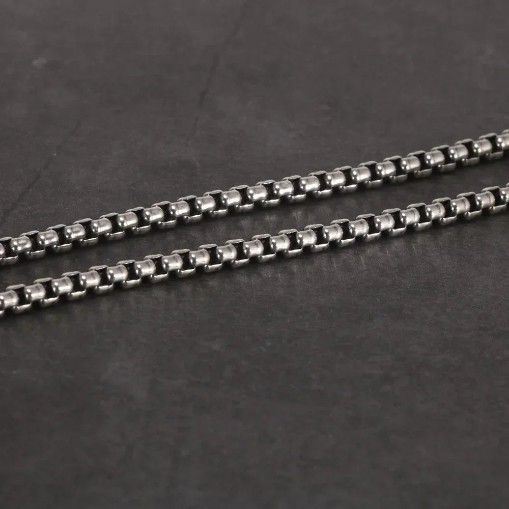 20inch Sterling Silver Thickened Round Box Chain