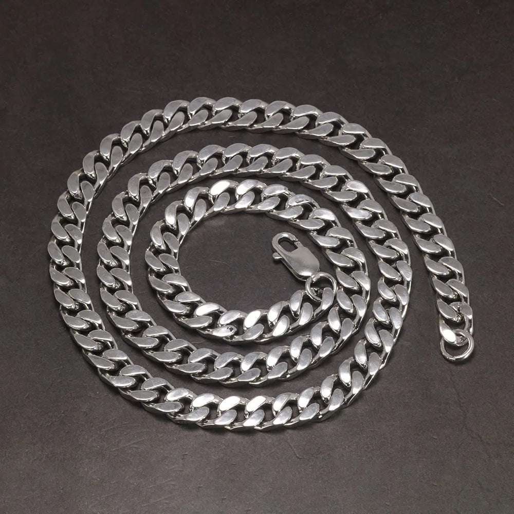 45cm Sterling Silver Cuban Necklaces