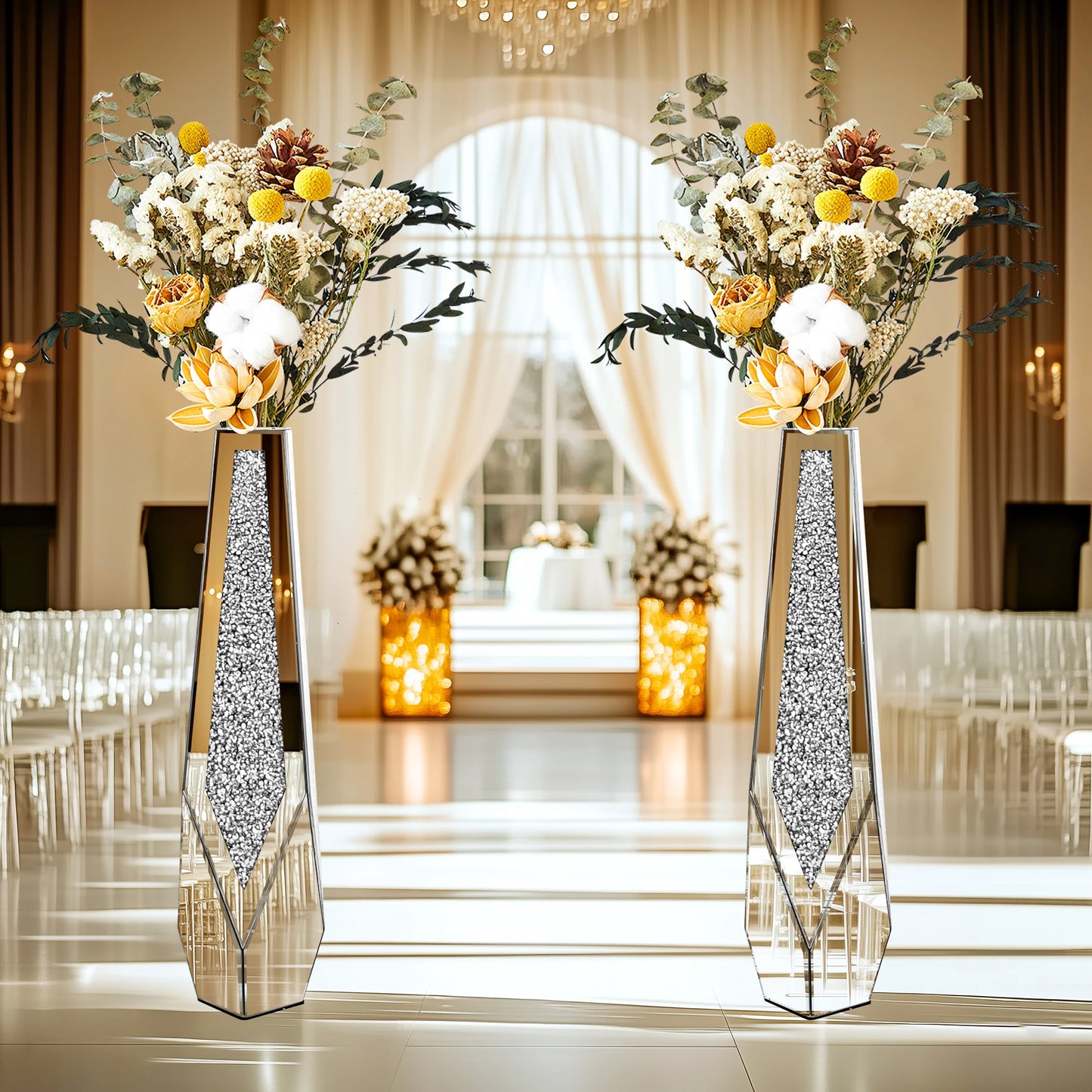 Tall Glass Floor Vases