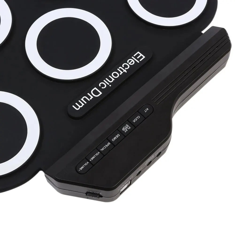 Folding Silicone USB Electronic Drum Kits With Drumsticks