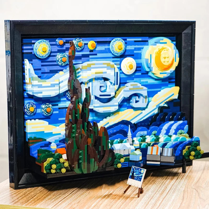 2316 PCS Vincent Van Gogh 'The Starry Night' Art Craft Assemble Bricks