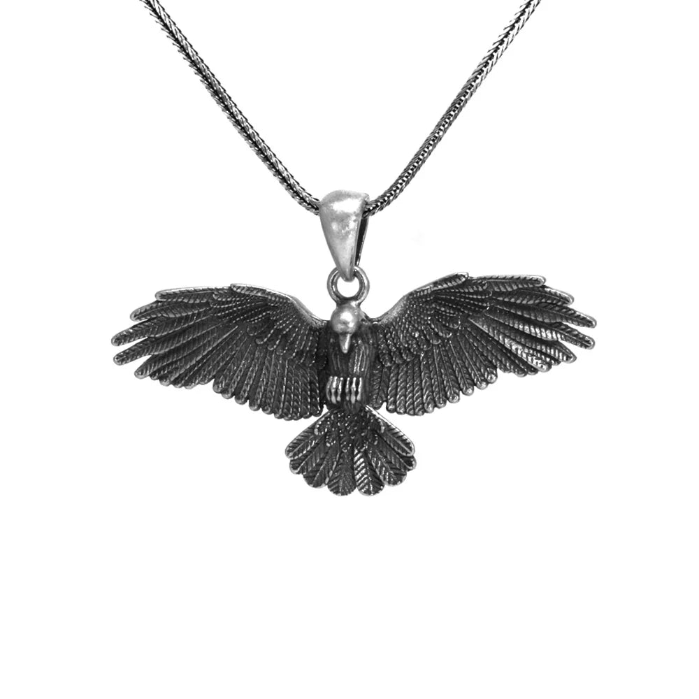 Silver Eagle Pendant & Necklace