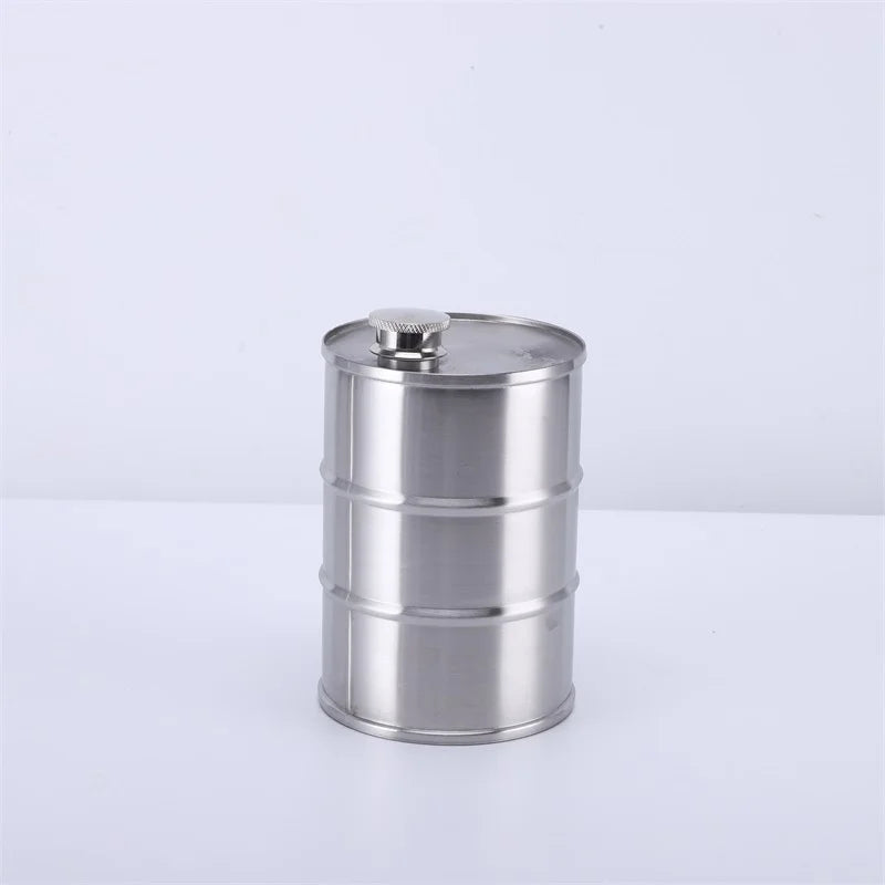 25oz Oil Drum Hip Flask
