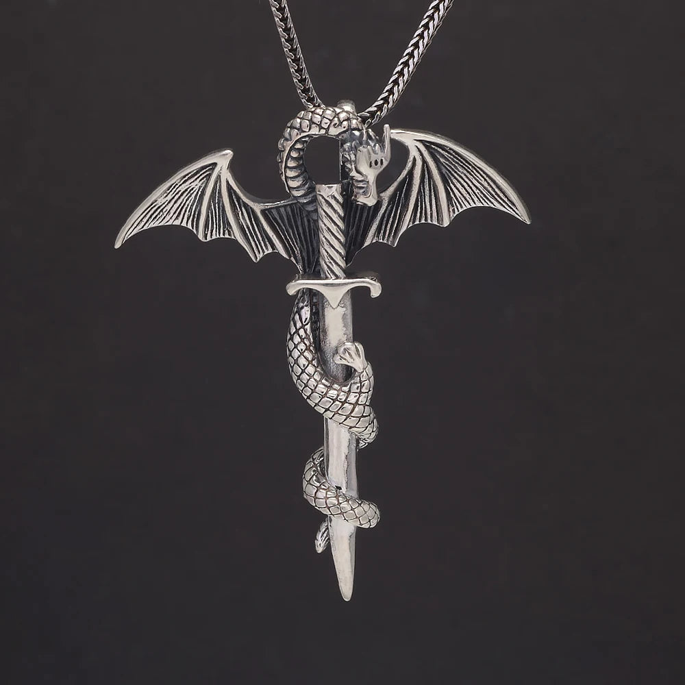 Dragon & Sword Dragon Pendant