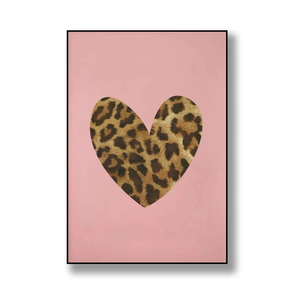 Leopard Heart Canvas Print