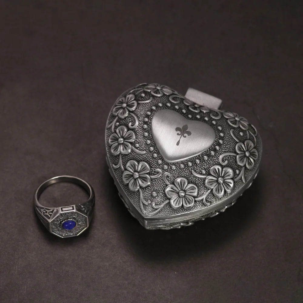 Vampire Rings With Natural Lapis Lazuli Stone & Ring Cases