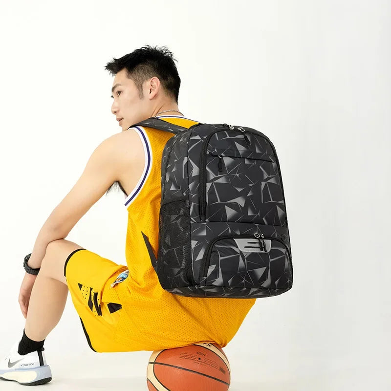 Grey Big Basketball Backpack