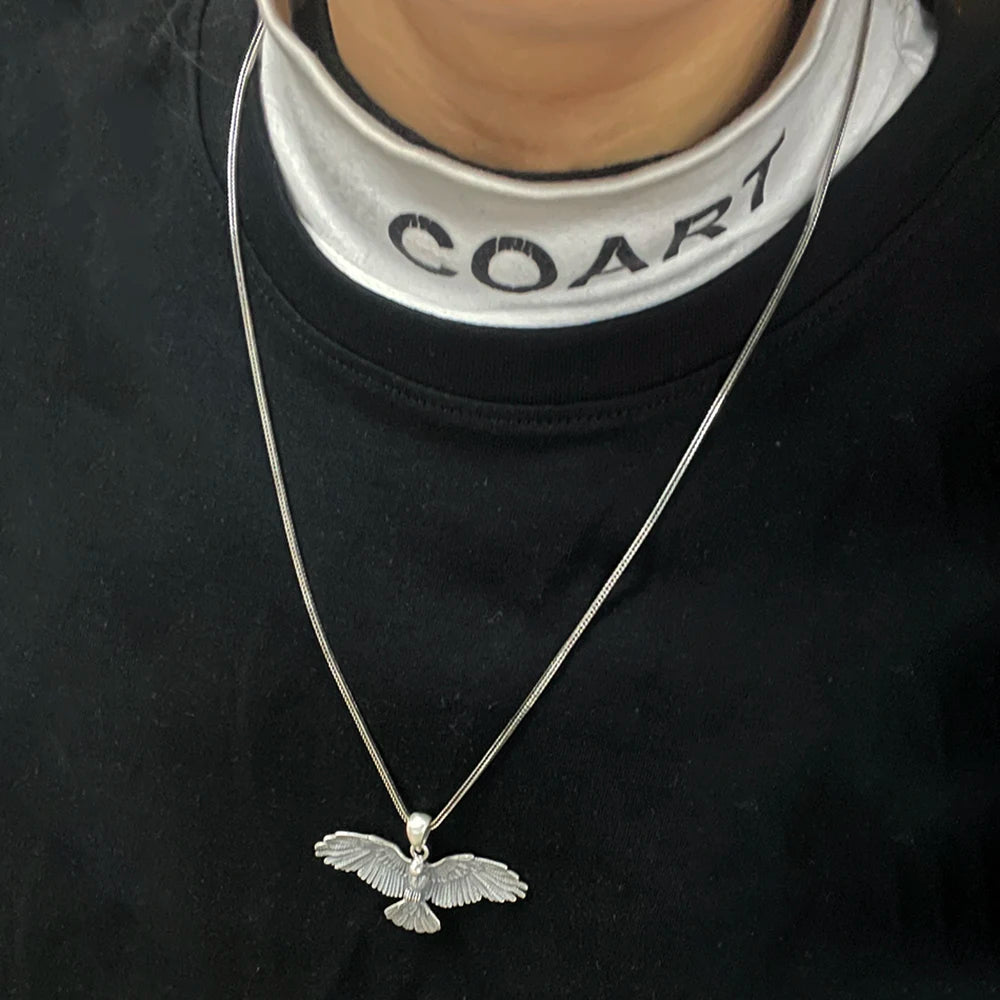 Silver Eagle Pendant & Necklace