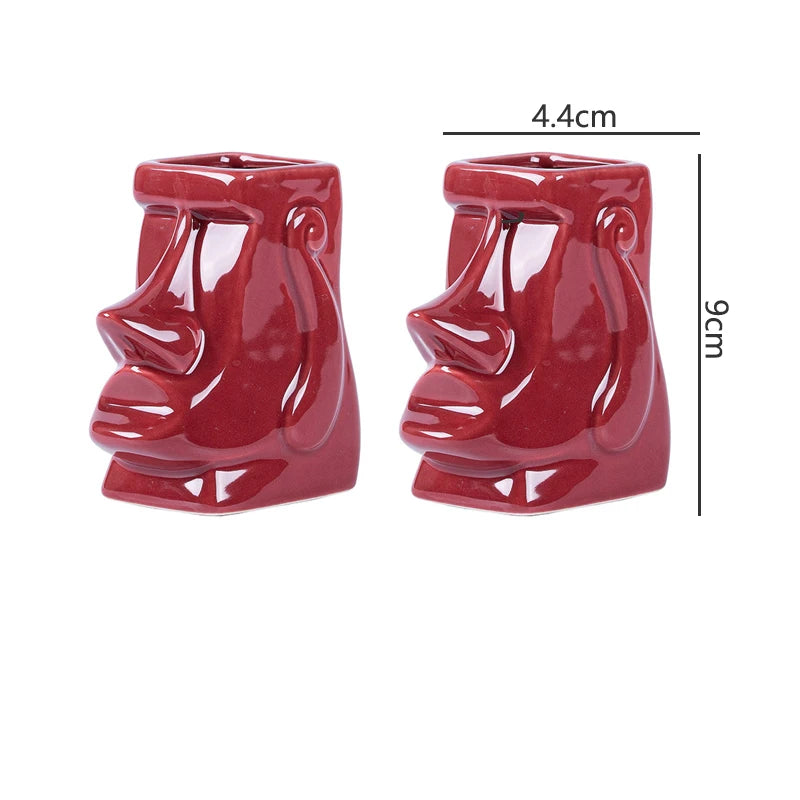 Red Mini Tiki Cup Set