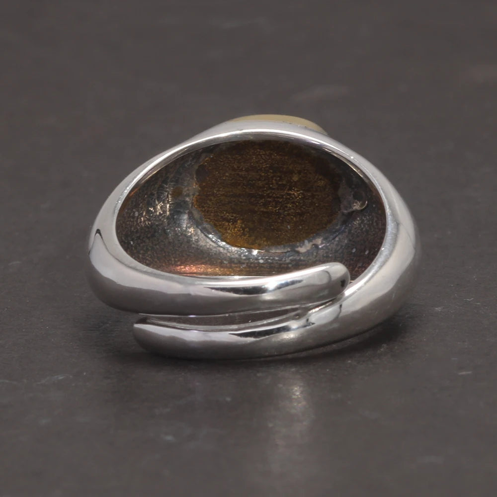 Gold Plated 925 Eye Resizable Ring