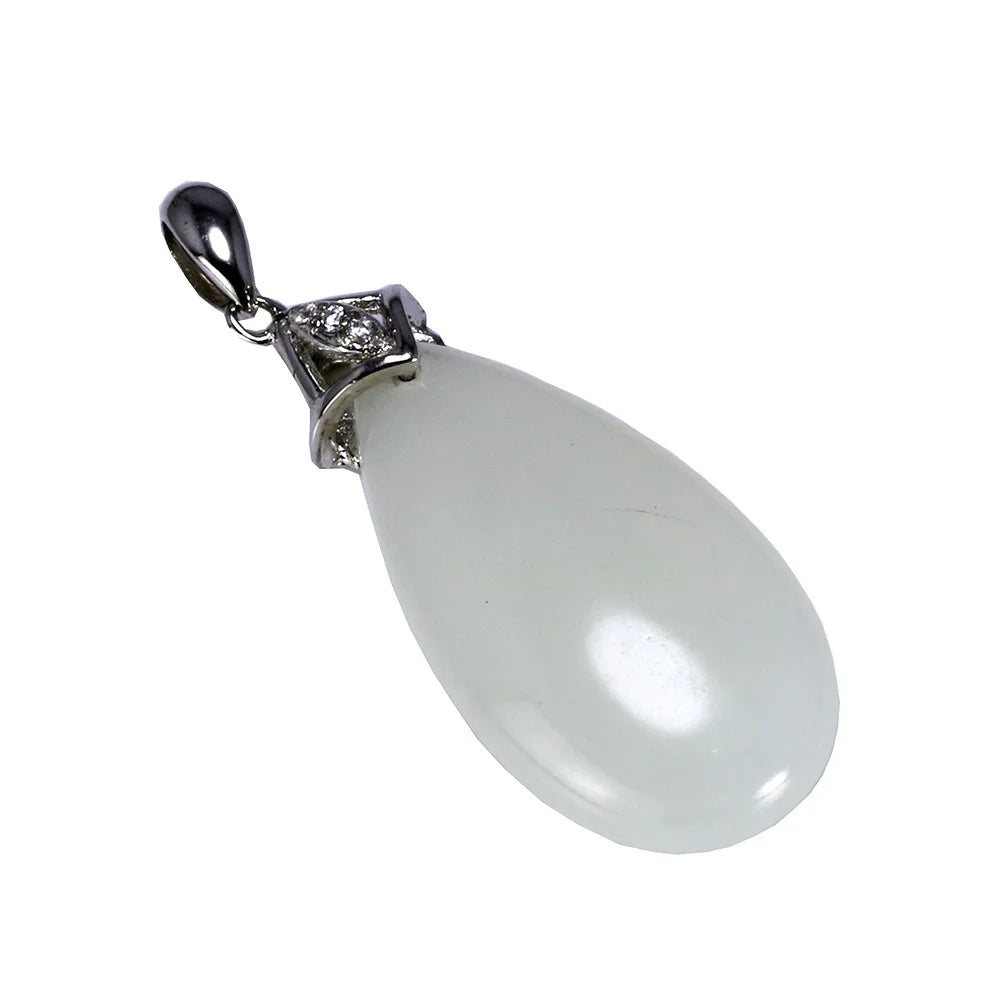 Natural Jade Gemstone - V Shaped Pendant (Style A)