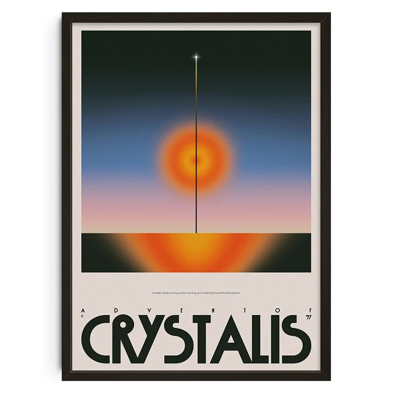 Crystalis - Vintage Retro Abstract Print Poster