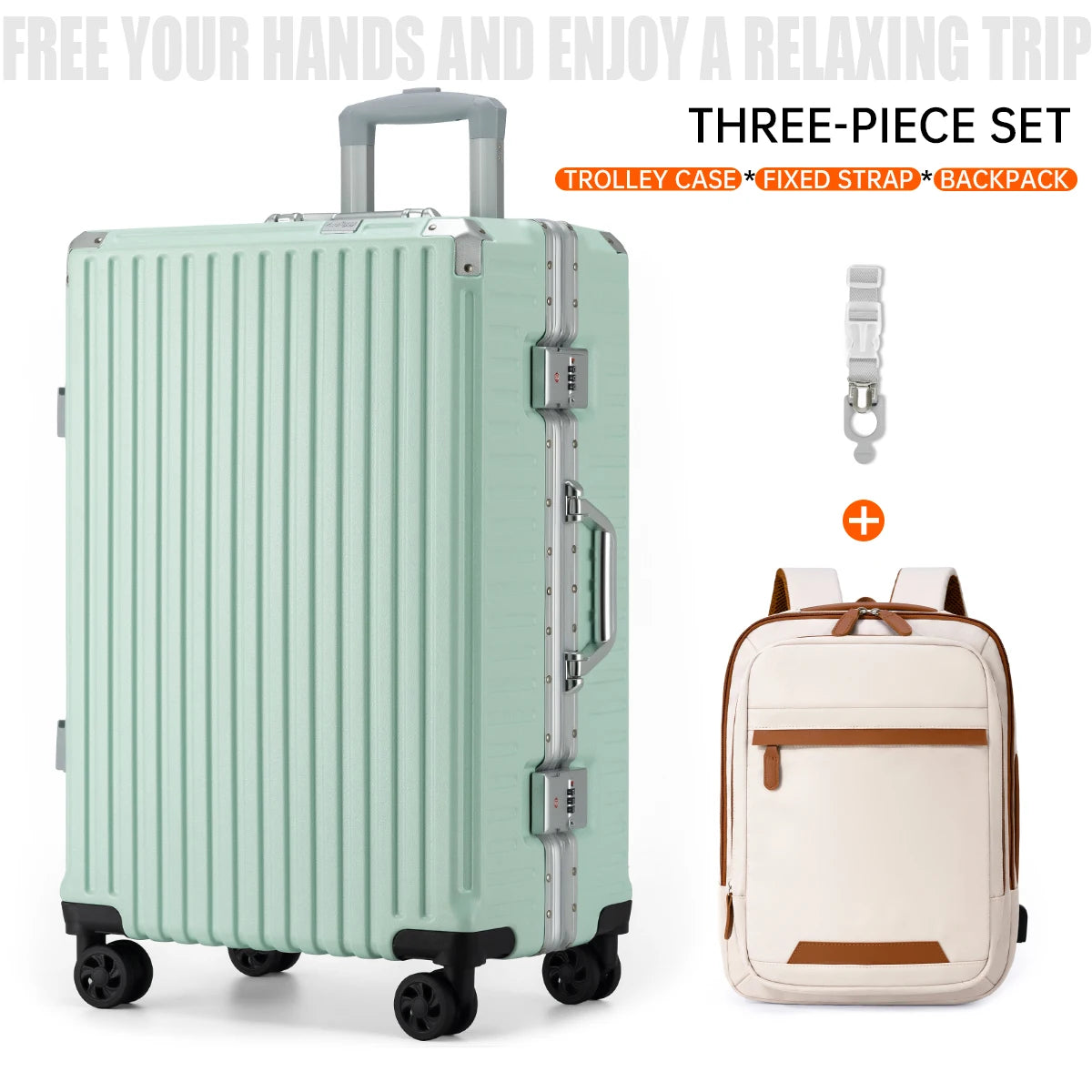 Aluminium Travel Combination Suitcase & Sets