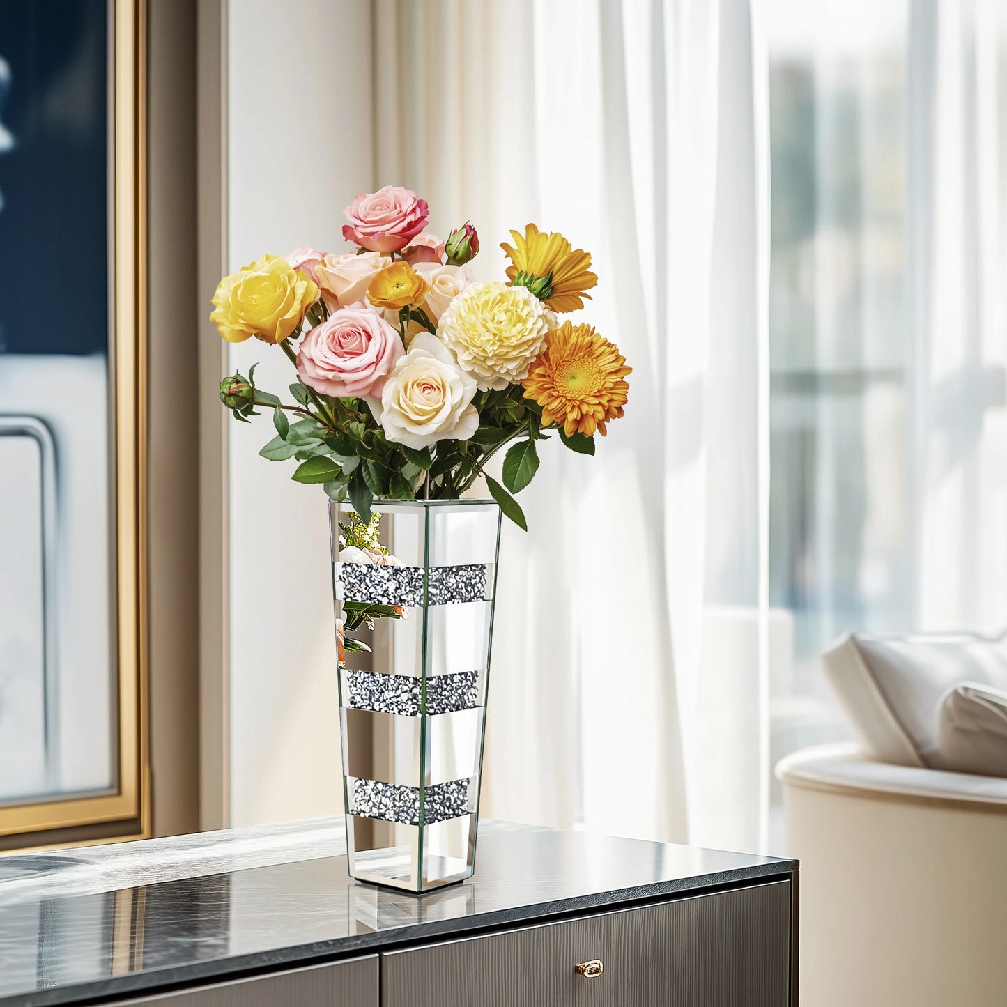 Tall Glass Floor Vases