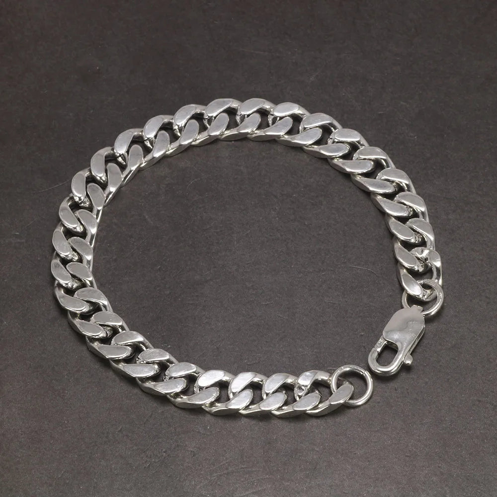 17cm Sterling Silver Cuban Bracelets