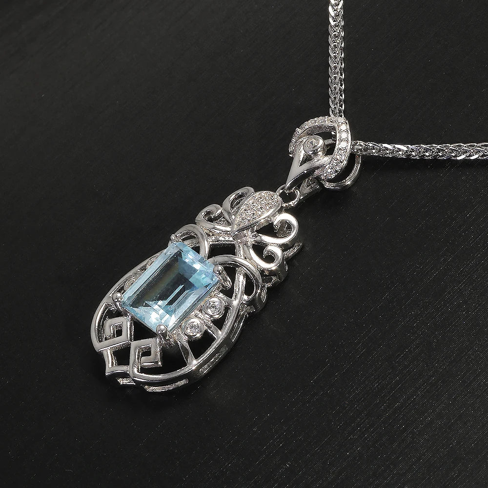 Sky Blue Topaz Pendant