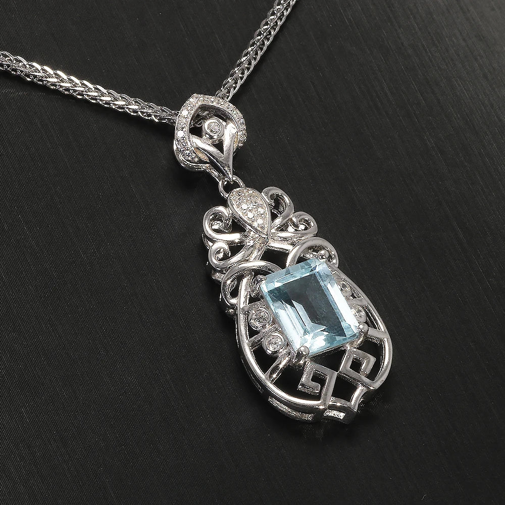 Sky Blue Topaz Pendant