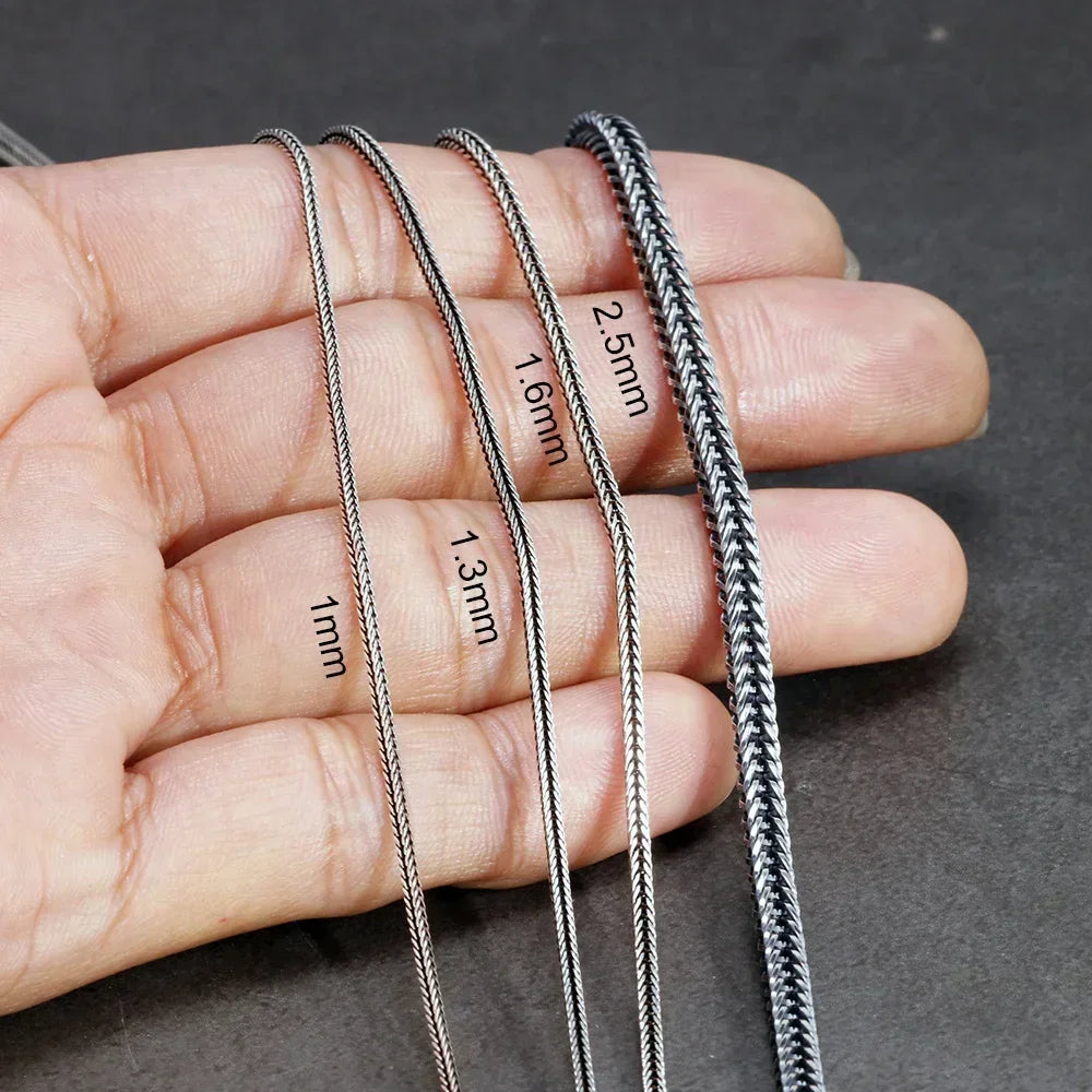 18inch 925 Sterling Silver Foxtail Chain
